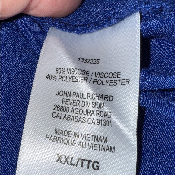 Cristina B Top Blue Sleeveless Women's Size XXL - Picture 9 of 9